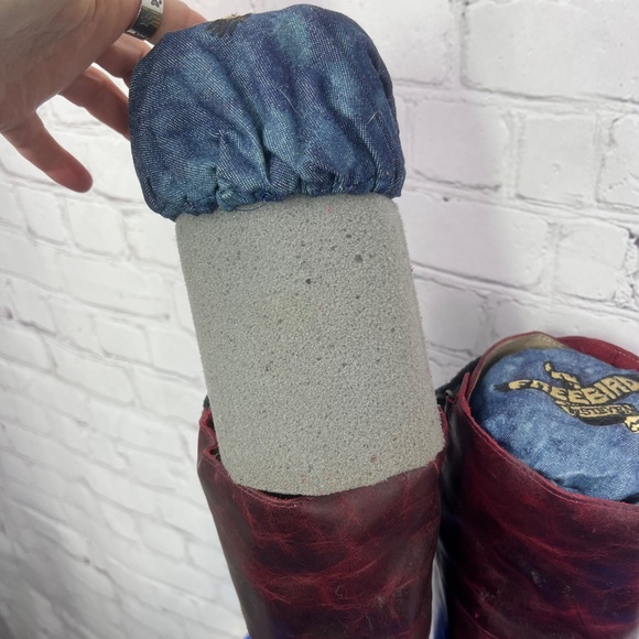 🦄•|•FREEBIRD BY STEVEN•| Cyn in Wine Color Knee High Boots Lace Up Top - Picture 12 of 12